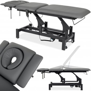 Professional massage and physiotherapy table-bed with remote control, wheels FORTIS 5 ERGO 1