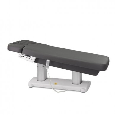 Professional massage table with heating function, gray 2