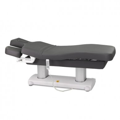 Professional massage table with heating function, gray