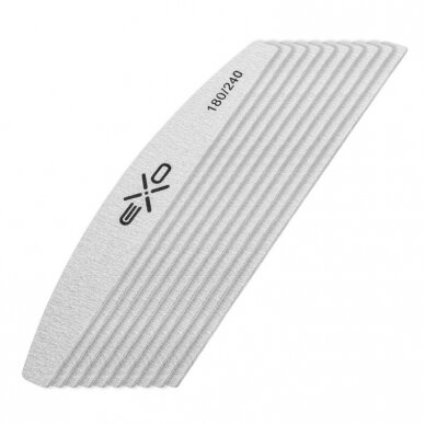 EXO PROFESSIONAL professional nail file for manicure 180/240 (boat shape), 10 pcs. EXO SLIM 2