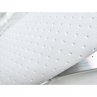 Professional oval manicure armrest for two lamps, white dotted color 4