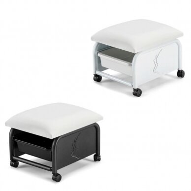 Professional footstool with tub for podiatry work EB26