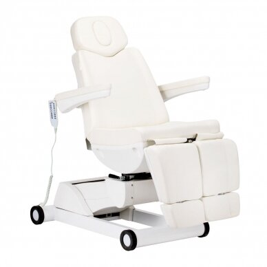 Professional rotating electric pedicure bed AZZURRO 873, 4 motors, white color