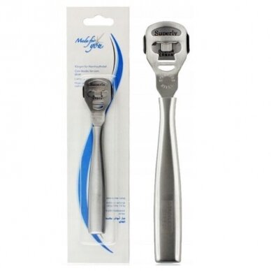 Professional pedicure razor OMEGA, metal handle