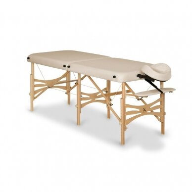 Professional folding massage table ALBA, cream color