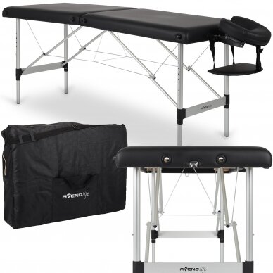 Professional folding massage table NINA COMFY BASE K515, black color 1