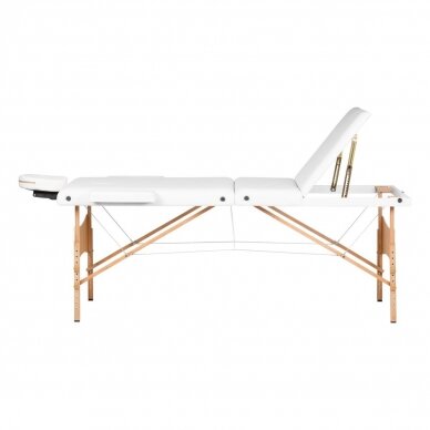 Professional folding massage table FIZJO LUX 3, white color 2