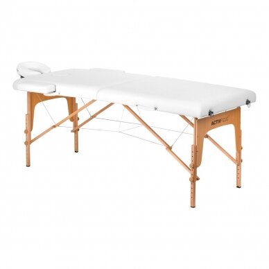 Professional folding massage table FIZJO LUX 2, white color