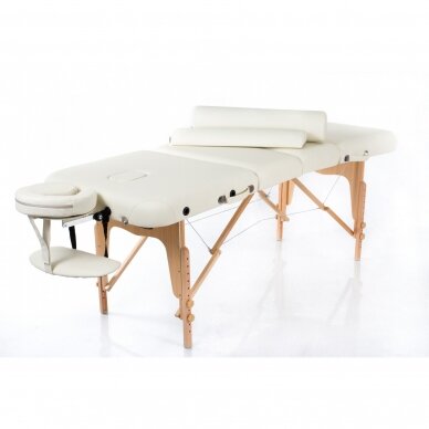 Professional folding massage table VIP 4 CREAM + massage roller