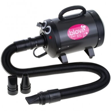 Professional dog fur dryer Blovi Beep Black Blaster 2000W with smooth air flow and two-stage heat regulation, 60l/s 5