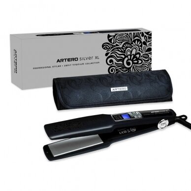 Professional straightener with negative ion generator for dog fur Artero Zenit Silver XL