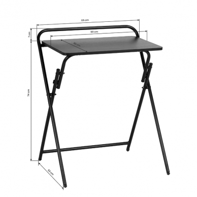 Professional tattoo artist folding table PRO INK, black color 6