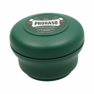 PRORASO GREEN LINE SHAVING SOAP IN A JAR Refreshing shaving soap, 150ml.