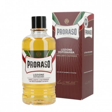 PRORASO RED LINE AFTERSHAVE LOTION Maitinamasis vanduo po skutimosi, 400ml.