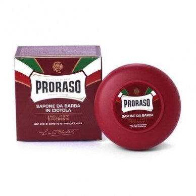 PRORASO SHAVING SOAP odą maitinantis skutimosi muilas, 150ml