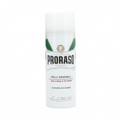 PRORASO WHITE LINE SHAVING FOAM Raminančios skutimosi putos, 50ml.