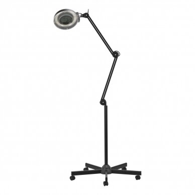 Processional cosmetic LED S5 lamp-loupe with adjustable light intensity, black color (with stand) 1