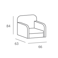 Waiting armchair for beauty salon QUADRO 2