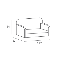 Laukiamojo sofa grožio salonui QUADRO 2