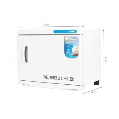 Professional towel warmer with UV sterilizer 23 l, white color 3