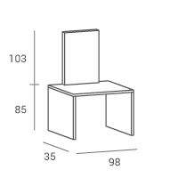 Beauty salon and hairdressing mirror - REFLECTION I console 1