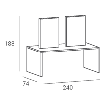 Four-place beauty salon mirror - console REFLECTION IV 1