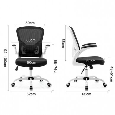 Reception, office chair ECO COMFORT 02, white black 4