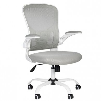 Office chair ECO COMFORT 02, white grey color