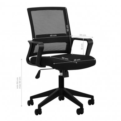 Reception, office chair QS-11, black 6