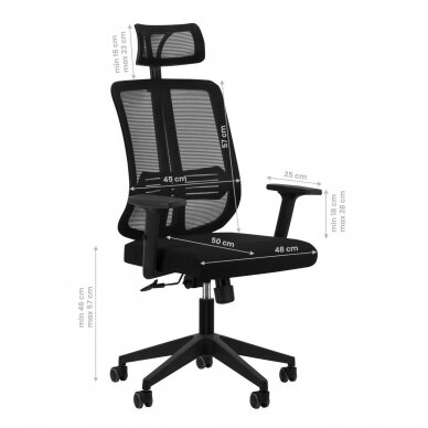 Reception, office chair QS-16A, black  1