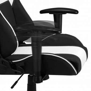 Professional office and gaming chair DARK, black/white color 6