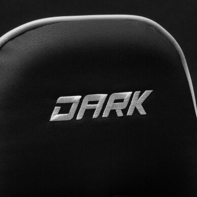 Professional office and gaming chair DARK, black/white color 7