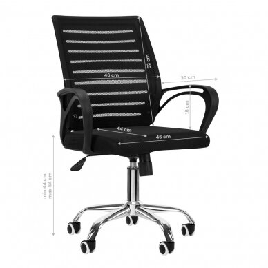 Reception, office chair QS-04, black 6