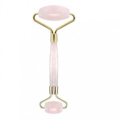 Rose quartz face massage roller