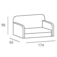 Grožio salono laukiamojo sofa ROYAL 2