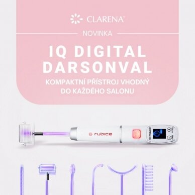 RUBICA IQ DIGITAL profesionalus skaitmeninis darsonvalio aparatas su 7 antgaliais 8