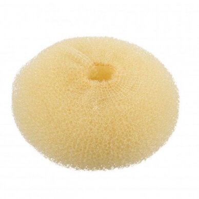 LUSSONI Round filler-sponge for hairstyles, cream color, Ø 110 mm.