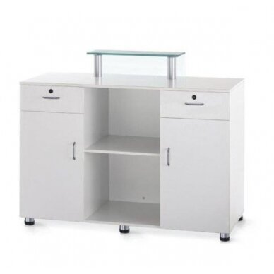 Professional reception desk for beauty salons GABBIANO Q-0733, white color 1