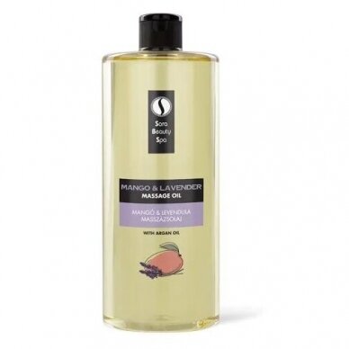 SARA BEAUTY SPA body massage oil MANGO & LAVENDER WITH ARGAN OIL, 1000 ml