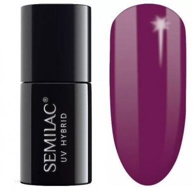 SEMILAC 012 long lasting hybrid gel polish Pink Cherry, 7 ml.