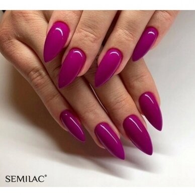 SEMILAC 034 long lasting hybrid gel polish Hybrid Mardi Gras 7 ml 2