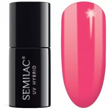 SEMILAC 042 long lasting hybrid gel polish Neon Raspberry 7 ml