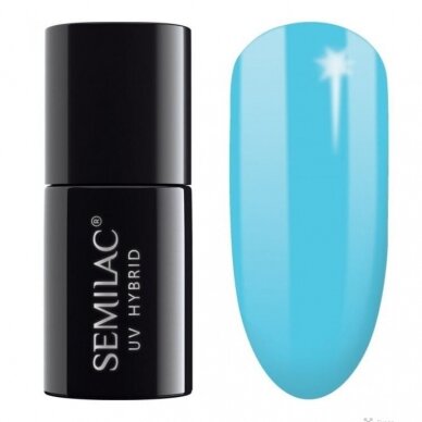 SEMILAC 044 стойкий гибридный гель лак для ногтей Intense Blue 7ml