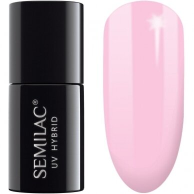 SEMILAC 056 ilgalaikis hibridinis nagų lakas Hybrid Pink Smile 7 ml