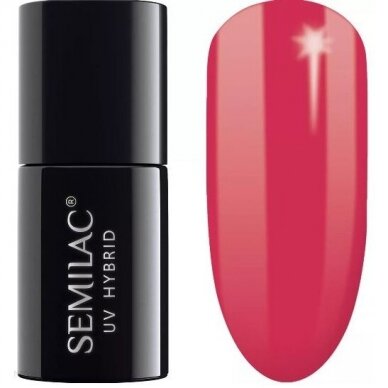 SEMILAC 065 long lasting hybrid gel polish Wild Strawberry, 7 ml.