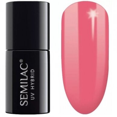 SEMILAC 064 long lasting hybrid gel polish Pink Rose, 7 ml.