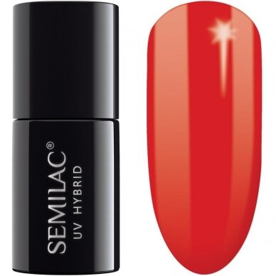 SEMILAC 063  long lasting hybrid gel polish Legendary Red 7 ml