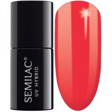 SEMILAC 067 ilgalaikis hibridinis nagų lakas Juicy Strawberry 7 ml