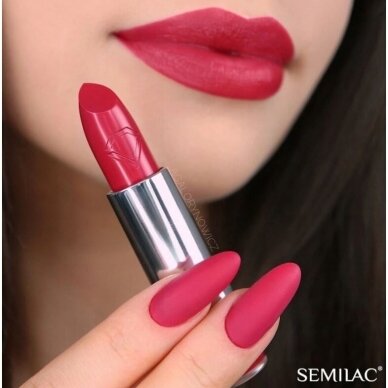 SEMILAC 066 стойкий гибридный гель лак для ногтей HYBRID Glossy Cranberry 7 ml 1