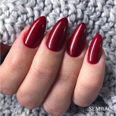 SEMILAC 070 long lasting hybrid gel polish Pearl Red 7 ml 3